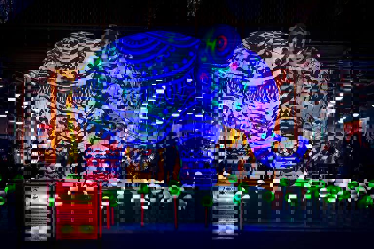 Interactive Light Maze Transforms Downtown Plaza Into After-Hours Playground